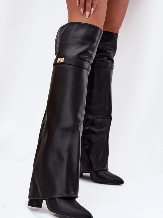 cuissardes à talons cuir synthétique