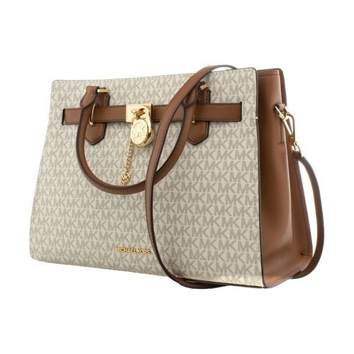 Grand sac à main Michael Kors Hamilton - Toile Logo Signature & Attributs Dorés - LANOVRA