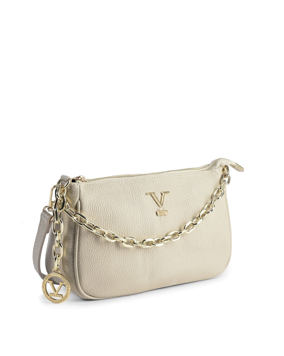 Mini Sac en Cuir Beige V Italia VE1735-G – Dollaro, Fabrication Italienne (26 x 16 x 10 cm) - LANOVRA