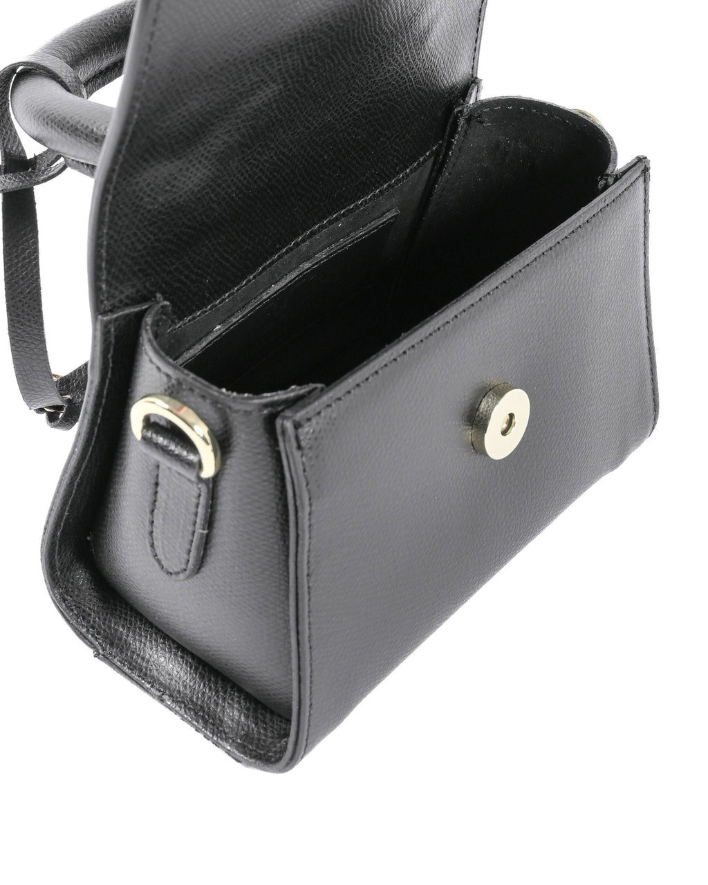 Mini Sac en Cuir Noir V Italia GAR10V-S – Palmellato, Fabrication Italienne (16 x 10 x 8 cm) - LANOVRA