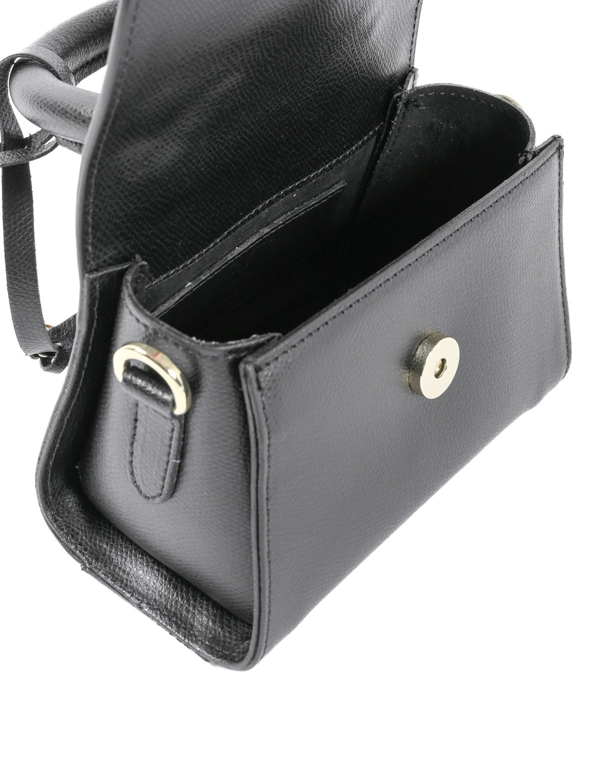 Mini Sac en Cuir Noir V Italia GAR10V-S – Palmellato, Fabrication Italienne (16 x 10 x 8 cm) - LANOVRA