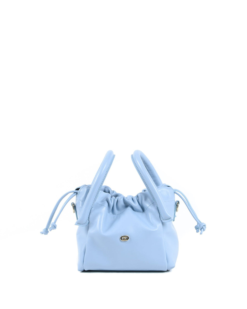 Petit Sac Bandoulière Dee Ocleppo Gioia – Cuir Chevreau Bleu Ciel, Fabrication Italienne (18 x 18 x 10 cm) - LANOVRA