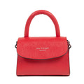 Petit Sac Dee Ocleppo Bologna – Cuir Grainé Rouge, Fabrication Italienne (16 x 10 x 8 cm) - LANOVRA