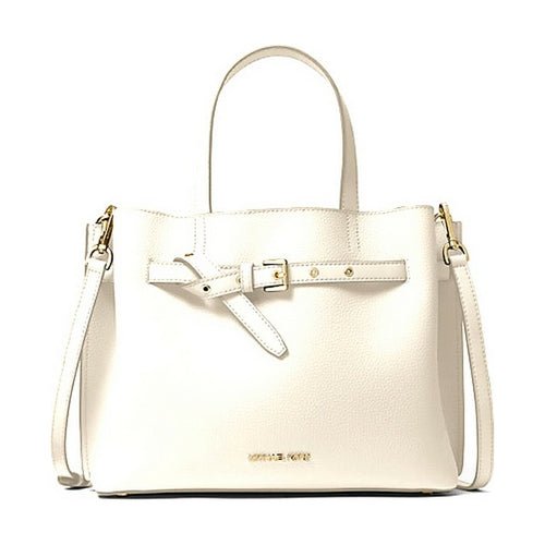 Sac à Main Cabas Michael Kors Emilia - Cuir Grainé Crème & Details Dorés - LANOVRA