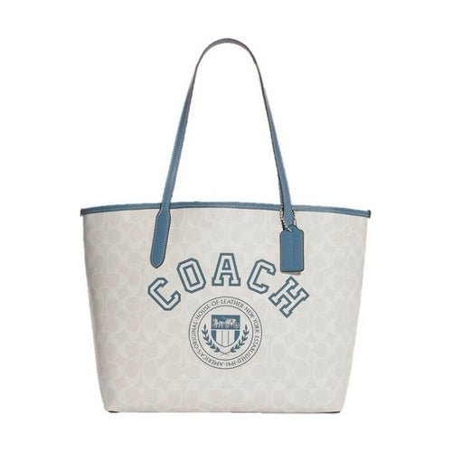 Sac à Main Coach CB869 – Blanc, Fermeture Aimantée (44 x 27 x 14 cm) - LANOVRA