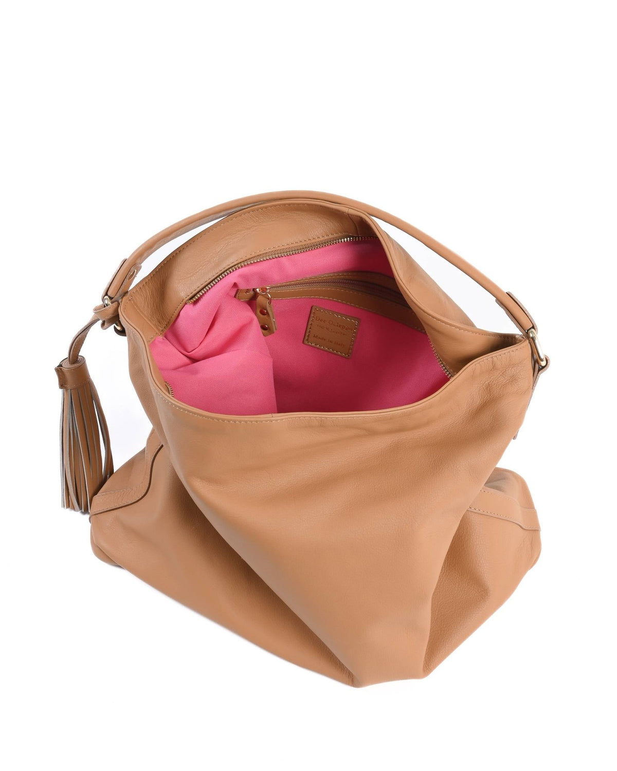 Sac à Main Dee Ocleppo Miami GM2054 – Cuir Marron, Fabrication Italienne (44 x 40 x 10 cm) - LANOVRA