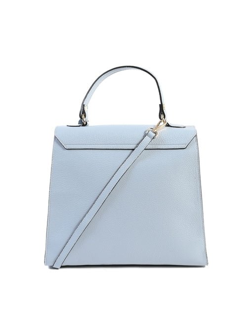 Sac à Main en Cuir Bleu Ciel V Italia BG12010 – Dollaro, Fabrication Italienne (32 x 15 x 26 cm) - LANOVRA