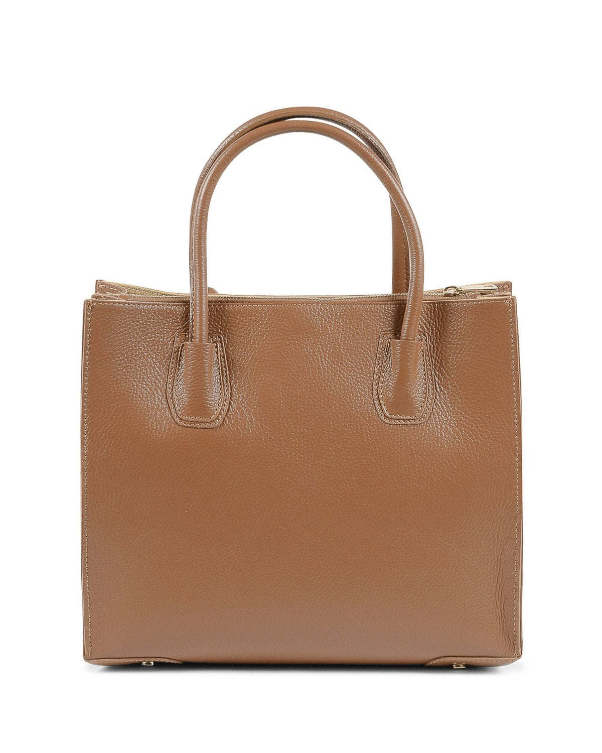 Sac à Main en Cuir Camel V Italia BE10275 – Dollaro, Fabrication Italienne (33 x 27 x 14 cm) - LANOVRA