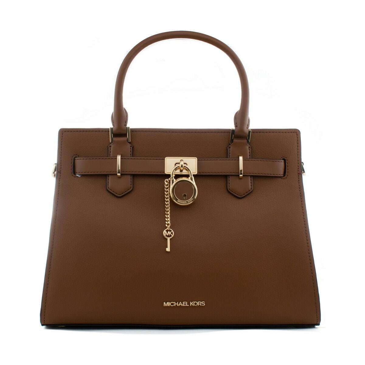 Sac à Main Michael Kors Hamilton – Cuir Grainé Marron Luggage (33 x 16 x 23 cm) - LANOVRA