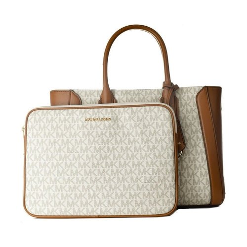 Sac à Main Michael Kors Mirella Medium Toile Monogramme – Gris Vanille - LANOVRA