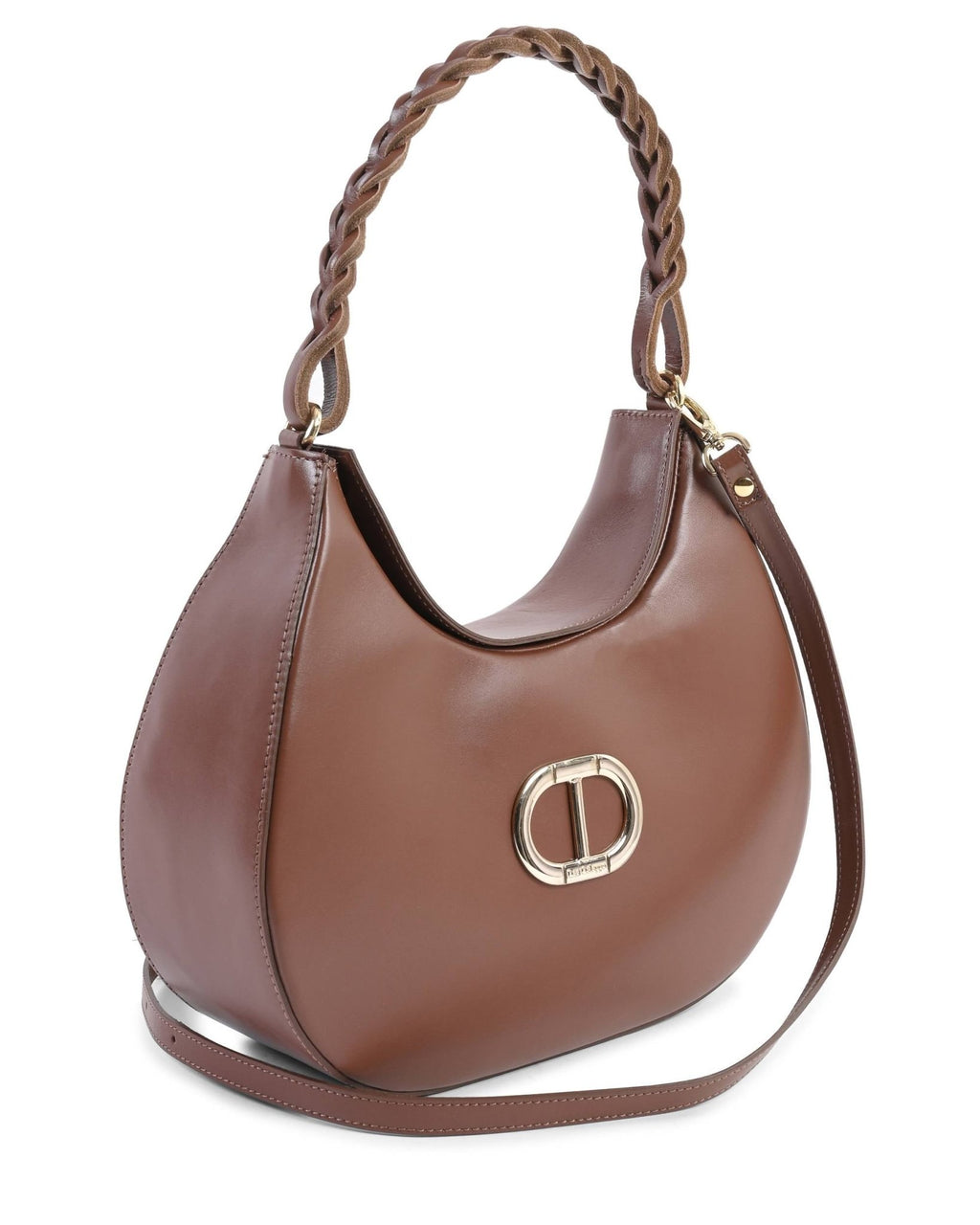 Sac Porté Épaule Dee Ocleppo Big Torino – Cuir Lisse Marron Fauve, Fabrication Italienne - LANOVRA