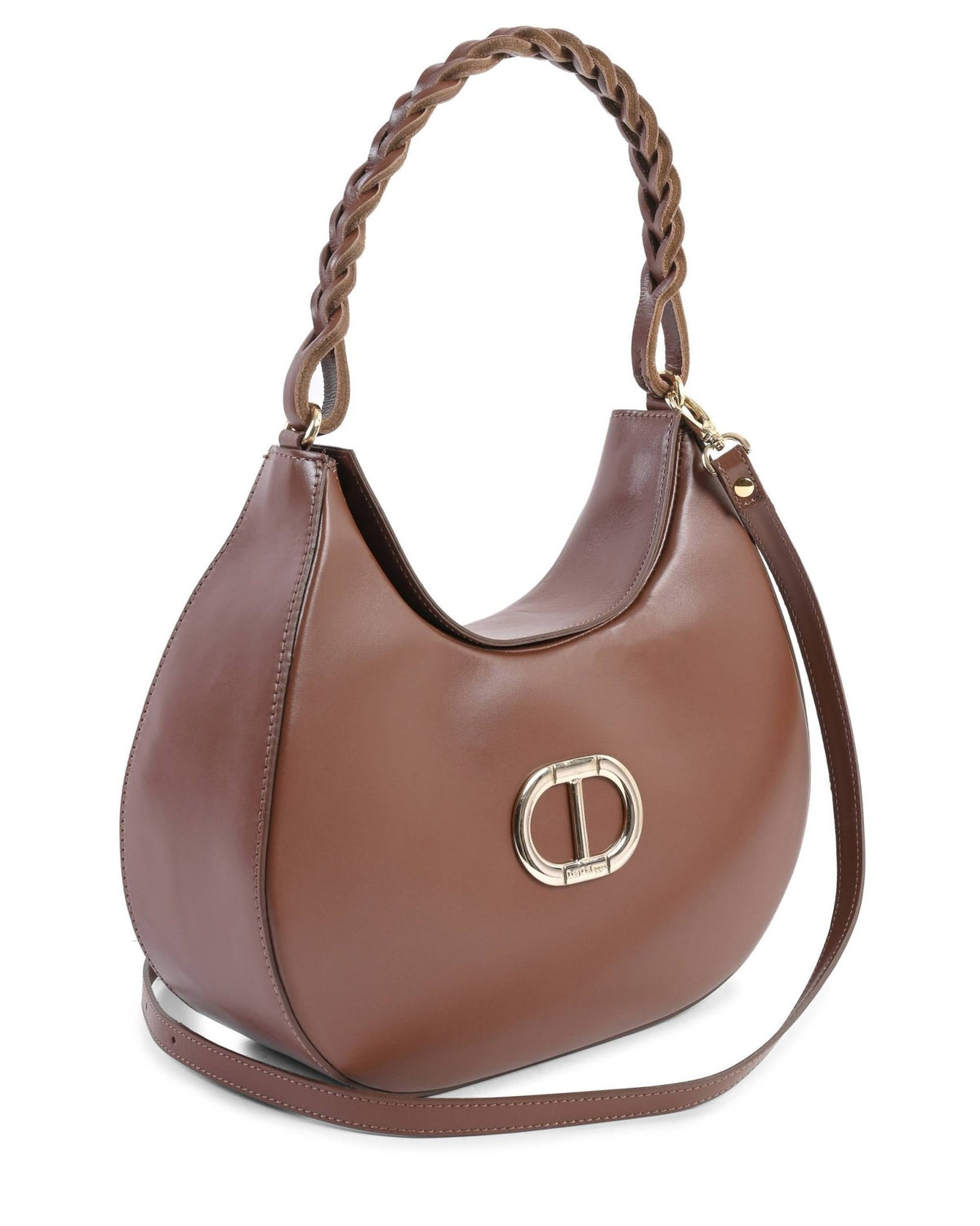 Sac Porté Épaule Dee Ocleppo Big Torino – Cuir Lisse Marron Fauve, Fabrication Italienne - LANOVRA