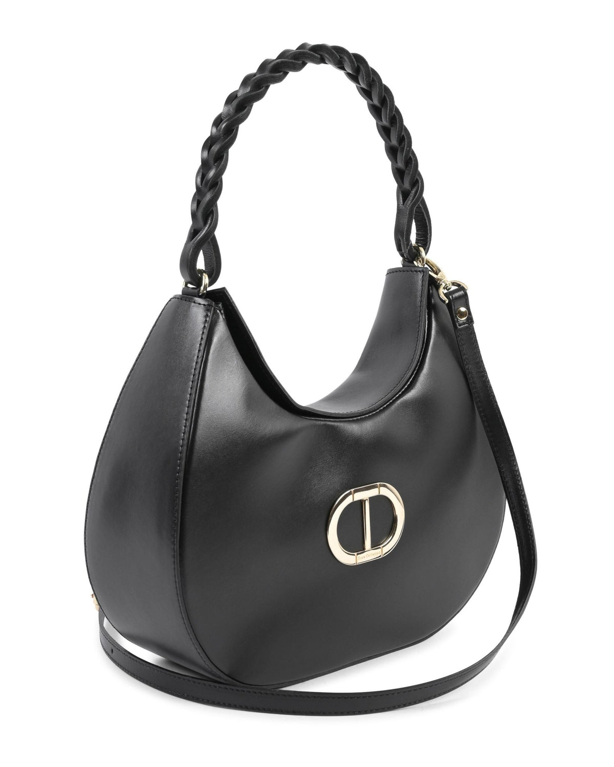 Sac Porté Épaule Dee Ocleppo Big Torino – Cuir Lisse Noir, Fabrication Italienne - LANOVRA