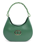 Sac Porté Épaule Dee Ocleppo Big Torino – Cuir Lisse Vert, Fabrication Italienne - LANOVRA