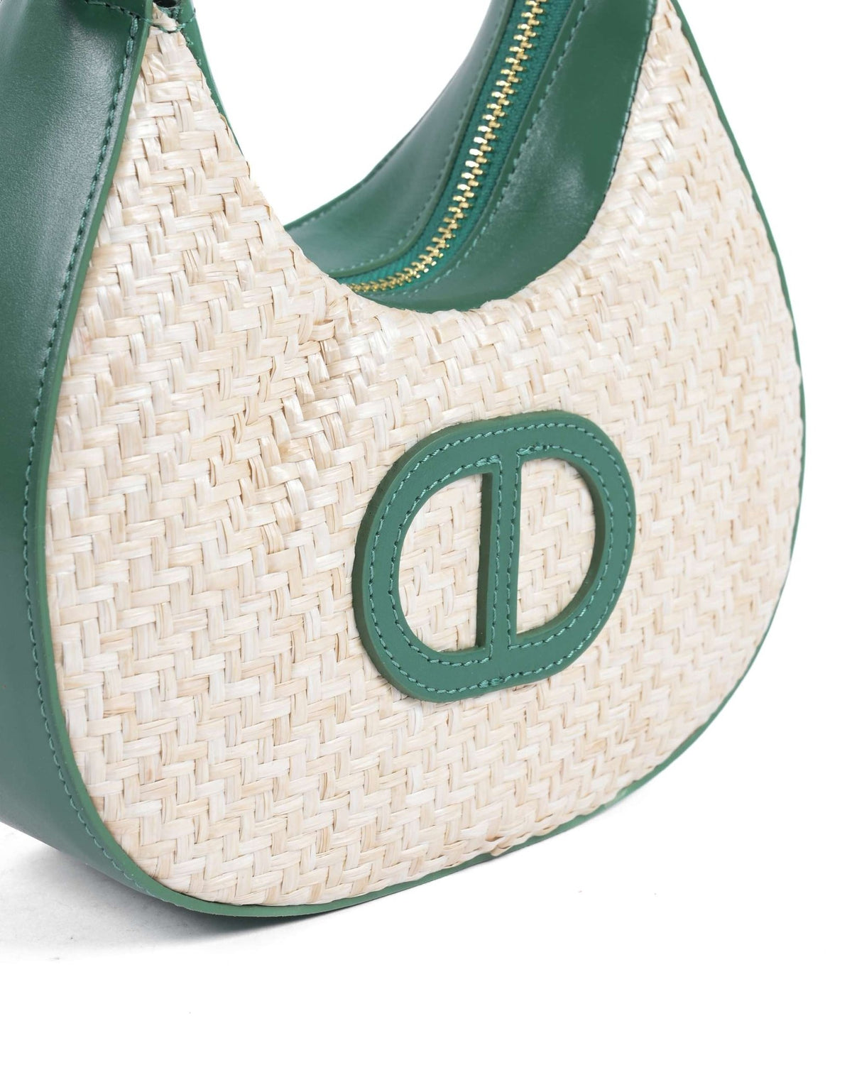 Sac Porté Épaule Dee Ocleppo Torino Raffia – Raphia Vert, Fabrication Italienne - LANOVRA
