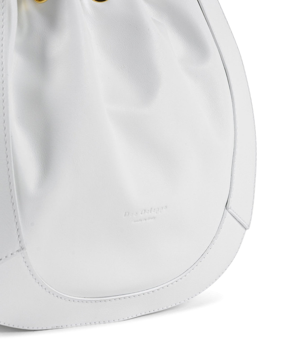 Sac Seau Dee Ocleppo Barolo – Cuir Pleine Fleur Blanc, Fabrication Italienne (28 x 26 x 13 cm) - LANOVRA
