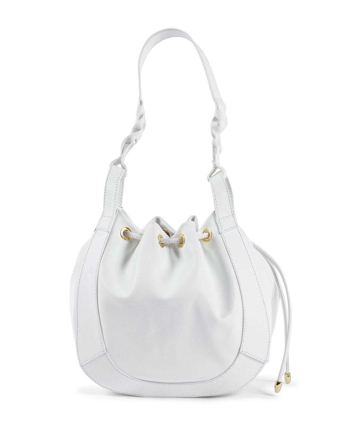 Sac Seau Dee Ocleppo Barolo – Cuir Pleine Fleur Blanc, Fabrication Italienne (28 x 26 x 13 cm) - LANOVRA