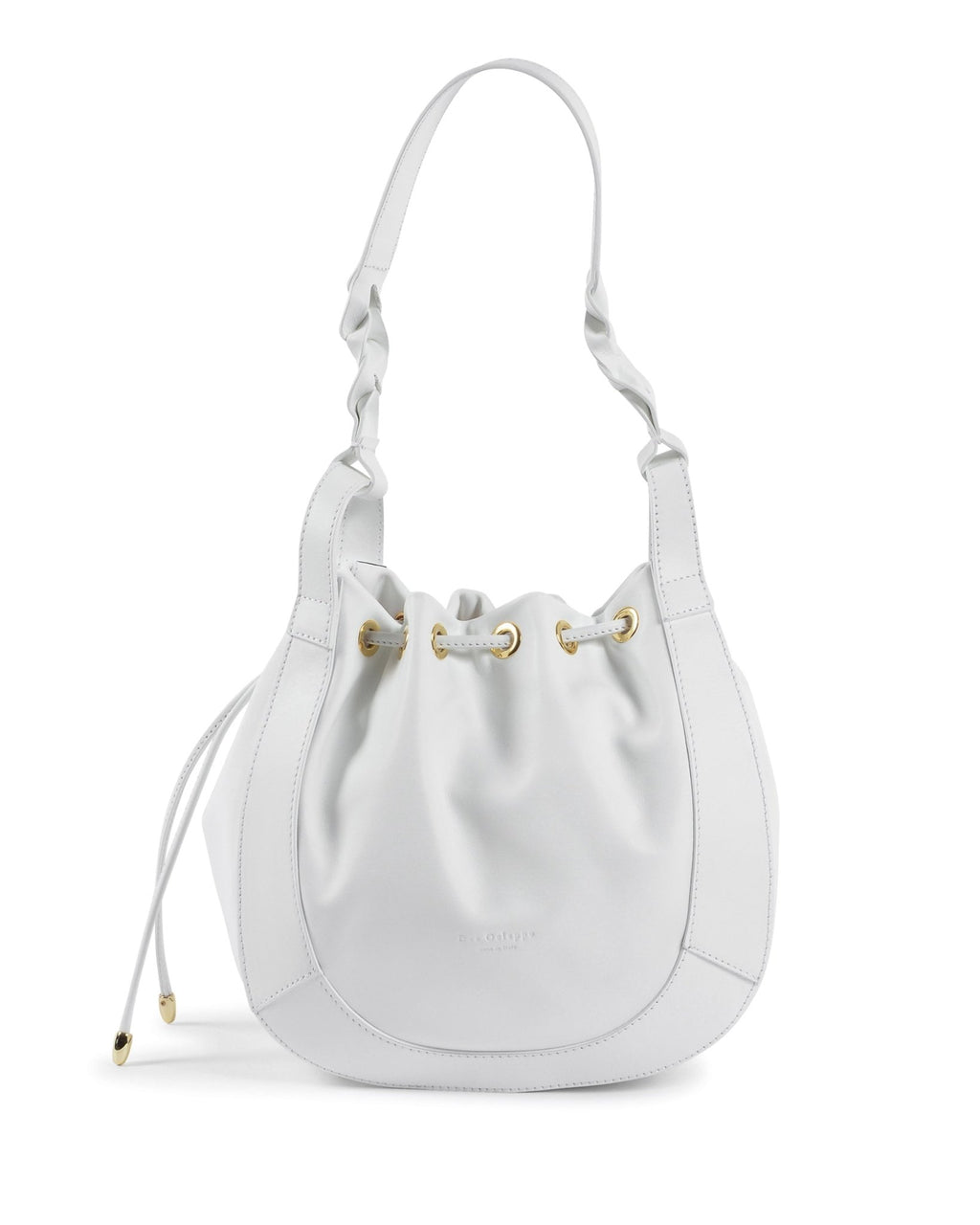 Sac Seau Dee Ocleppo Barolo – Cuir Pleine Fleur Blanc, Fabrication Italienne (28 x 26 x 13 cm) - LANOVRA