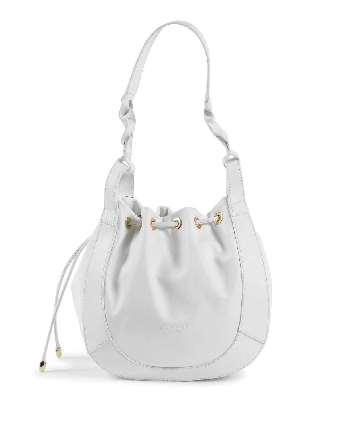 Sac Seau Dee Ocleppo Barolo – Cuir Pleine Fleur Blanc, Fabrication Italienne (28 x 26 x 13 cm) - LANOVRA