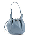 Sac Seau Dee Ocleppo Barolo – Cuir Pleine Fleur Bleu Ciel, Fabrication Italienne (28 x 26 x 13 cm) - LANOVRA